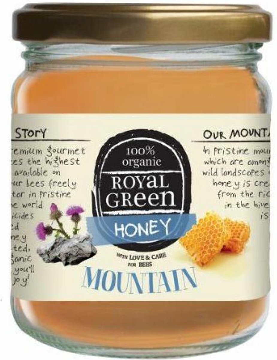 Mountain honey Royal Green - Pot 250 gram - Biologisch