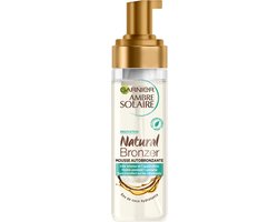 Foto: Garnier ambre solaire self tan mousse zelfbruiner voor lichaam gezicht met hydraterend kokoswater 200ml