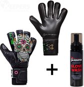 Elite Calavera Keepershandschoenen + Gladiator Sports Handschoenenreiniger Wash - Maat 9