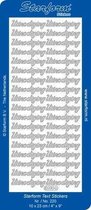 Starform Stickers Text NL: Uitnodiging (10 PC) - Silver - 0220.002 - 10X23CM