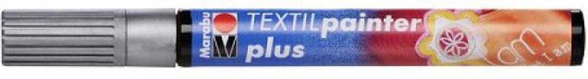 Textil painter - plus punt 3 mm - Zilver