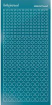 Hobbydots sticker - Mirror - Turquoise 10 stuks