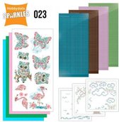 Nr. 23 Sparkles - Floral Pink van Yvonne Creations / Card Deco Color