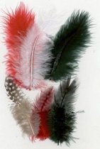 Vaessen Creative Marabou - feathers & guinea fowl - 5-13cm - Christmas