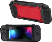 Hard Case Cover voor Nintendo Switch Beschermhoes - Rubber Touch Zwart -Rood