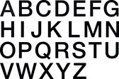 Magnetische letters A t/m Z, magneetfolie, 26/VE teksthoogte 100 mm Zwart