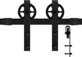 Schuifdeursysteem - Zwart - Staal verzinkt - GPF - Binnendeur - GPF0502.61 Teho zwart 183 cm