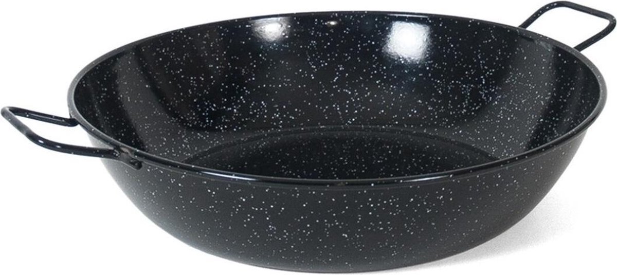 Gerimport Wokpan Honda 50 Cm Rvs/bijenwas Zwart