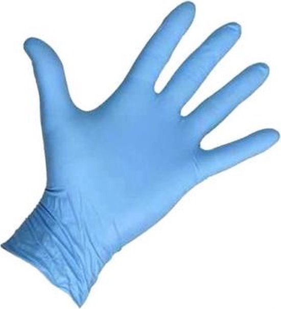Wegwerp handschoenen - Nitril handschoenen - Poedervrij - blauw - maat L - 200 stuks - Merkloos