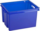 Keter Crownest - Opbergbox - 30 Liter - Blauw - 42.6x36.1x26cm - (set van 6) En Yourkitchen E-kookboek - Heerlijke Smulrecepten