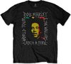 Bob Marley - Rasta Scratch Heren T-shirt - XL - Zwart