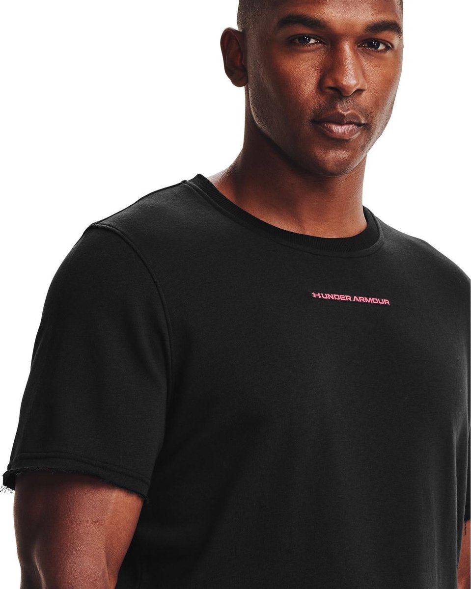 Under Armour Rival Terry AMP SS CREW-BLK - Maat SM | bol