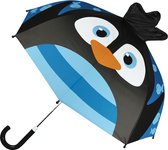 Stephen Joseph - Pop-up paraplu voor kinderen - Pinguïn - Blauw - maat Onesize