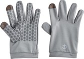 Coolibar - UV-werende handschoenen voor kinderen - Y-Gannet - Kiezelgrijs - maat L (10-12yrs)