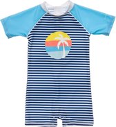 Snapper Rock - UV-zwempak voor baby jongens - Korte mouw - Blauw/Wit - maat 62-68cm