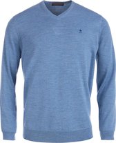 River Woods Basic trui met V-hals in blauw