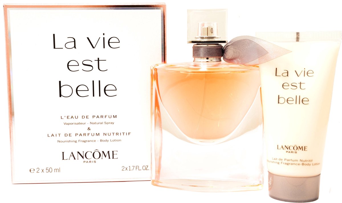 Lanc me La Vie Est Belle Geschenkset - 50ml Eau de Parfum + 50ml bodylotion