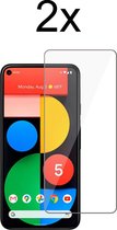 Google Pixel 5 Screenprotector - Beschermglas Google Pixel 5 screen protector glas - Full Cover - 2 stuks