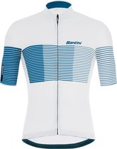 Santini Fietsshirt Korte mouwen Blauw Heren - Tono Freccia S/S Jersey Silver Bullet - L