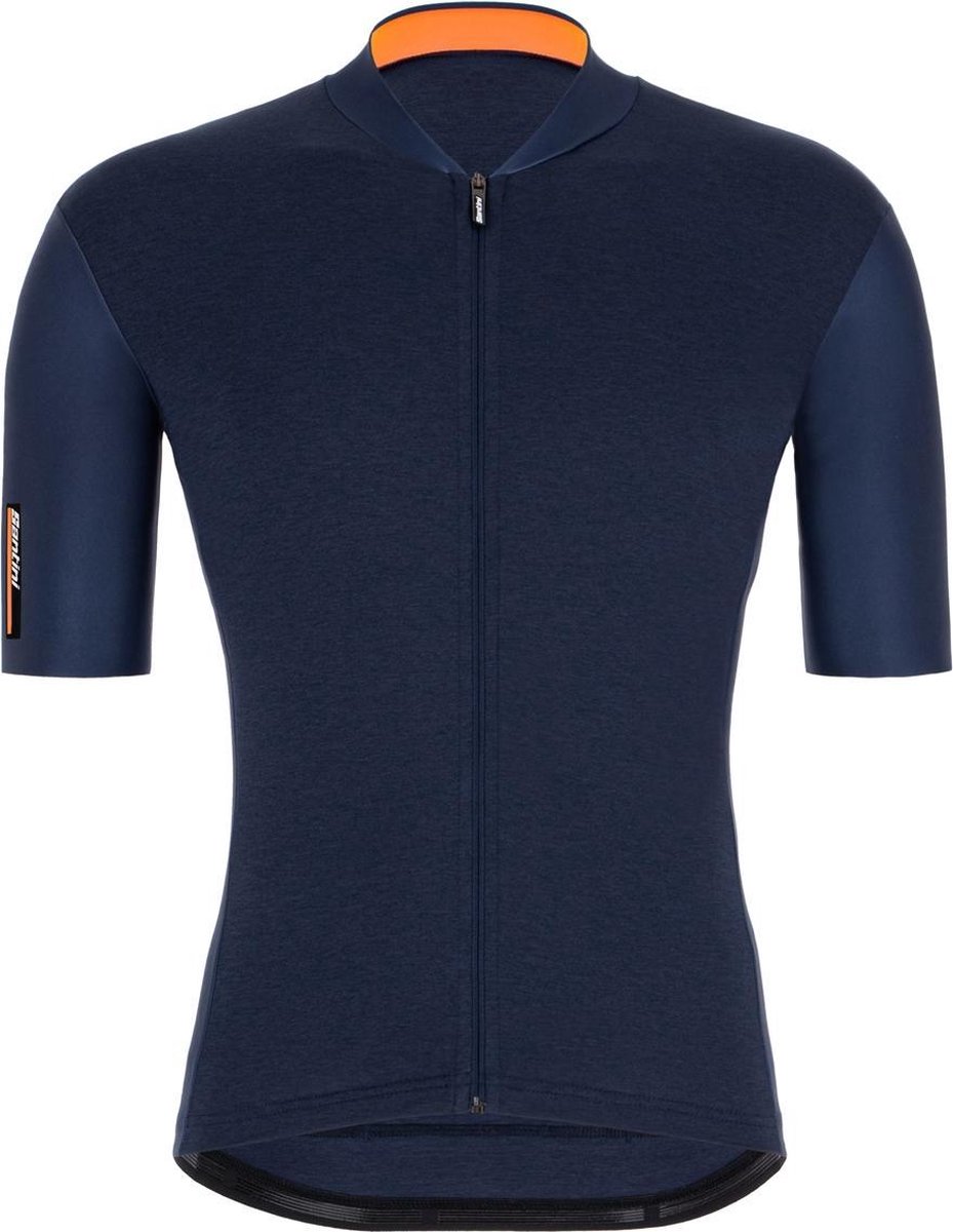 Santini Fietsshirt Korte mouwen Blauw Heren - Color S/S Jersey Nautica Blue - XS