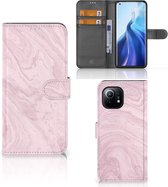 GSM Hoesje Xiaomi Mi 11 Flip Case Marble Pink