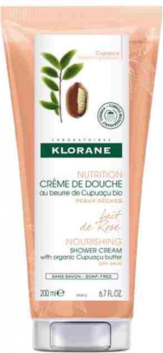 Klorane douchecreme rozenmelk 200ml