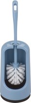 Wc-borstel/toiletborstel inclusief houder blauw 41 cm van kunststof - Toiletgarnituur