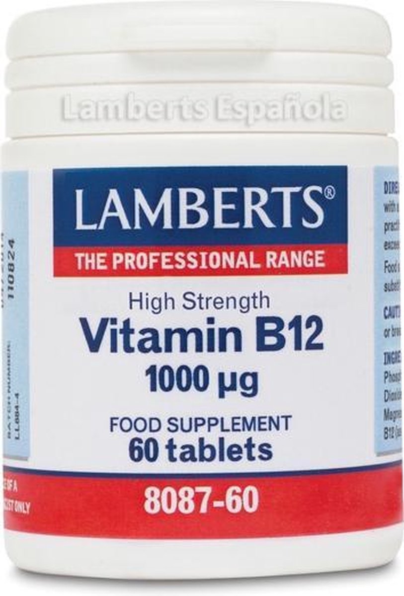 Lamberts Vitamina B12 1000mcg Complemento Alimentício 60 Capsules