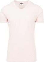 Urban Classics Heren Tshirt -XL- Basic V-neck Roze