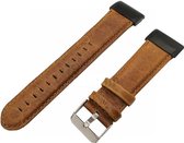 Strap-it Garmin Fenix 5 / 6 leren bandje - bruin