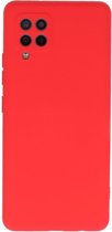 Lunso - Softcase hoes - Geschikt voor Samsung Galaxy A42 - Rood