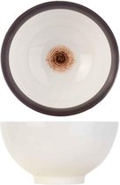 Cosy en trendy Jacara - Kommetje -Bruin - D13,6xh7,1cm - Porselein - (set van 6) en Yourkitchen E-kookboek