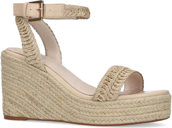 Beige suède sleehakken - Dames | MANFIELD