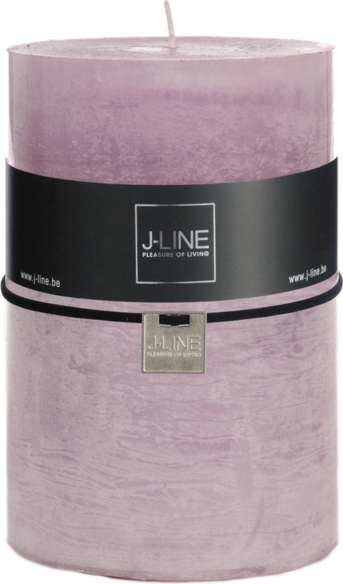 J-Line cilinderkaars - lavendel - extra large - 120u - 6 stuks