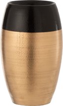 J-Line Vaas Boord Terracotta Zwart/Goud Large