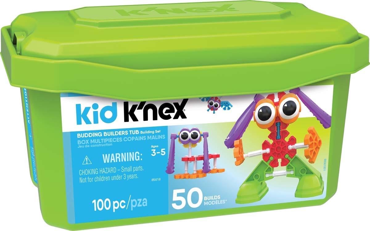 Kid K'NEX Opbergdoos - Budding Builders Tub - Bouwset - 100 onderdelen