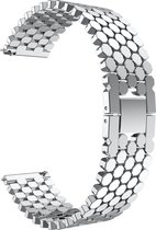 Bandje Voor Polar Vantage M / Grit X Vis Stalen Schakel Band - Zilver - One Size - Horlogebandje, Armband