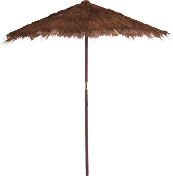 J-Line parasol Feuilles De Cocotier - marron - large