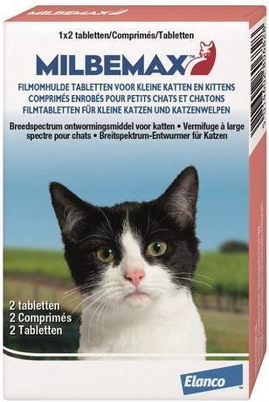 Elanco Milbemax Kitten & Kat - Anti wormenmiddel - 2 tab 0.5 Tot 2 Kg - Milbemax