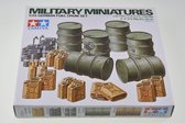 1:35 Tamiya 35186 Diorama-Set German Barrels & Jerry Cans Plastic Modelbouwpakket