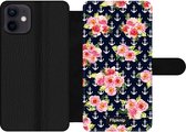 Wallet case - geschikt voor iPhone 12 Mini - Floral N°6