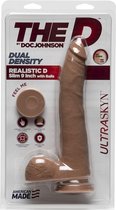 The D - Realistic 9 Inch Slim W/Balls - Ultraskyn - Caramel - Realistic Dildos