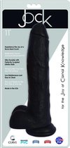 11 Inch Dong with Balls - Black - Realistic Dildos