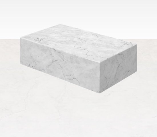 Table basse Bloc de marbre - Wit de Carrare - 100 x 60 x 27 | bol.com