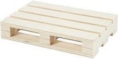 Mini pallet. H: 2.5 cm. L: 12 cm. B: 8 cm. 1 stuk