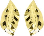 Goudkleurige bijoux oorbellen blad