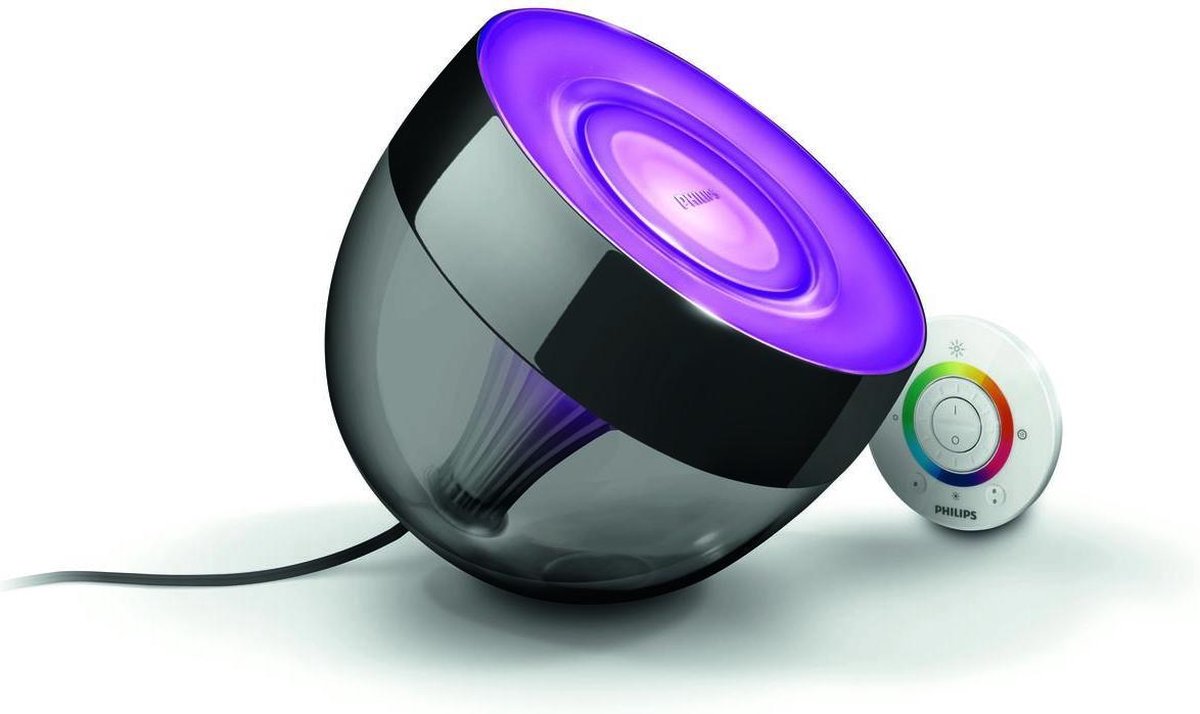 Philips Living Colors Iris Tafellamp - Zwart - LED | bol.com