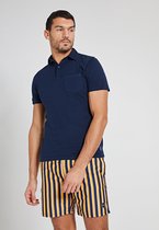 Shiwi Polo Men james slub - donker blauw - XL