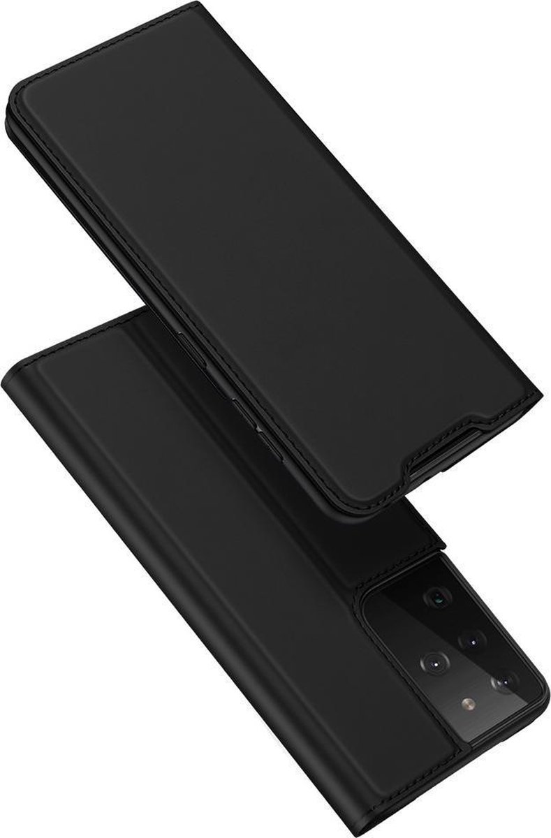 Hoesje geschikt voor Samsung Galaxy S21 Ultra - dux ducis skin pro book case - zwart