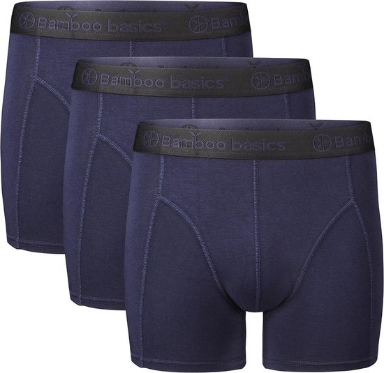 Comfortabel & Zijdezacht Bamboo Basics Rico - Bamboe Boxershorts Heren (Multipack 3 stuks) - Onderbroek - Ondergoed - Navy - M
